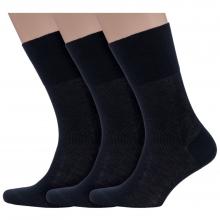 Комплект из 3 пар мужских медицинских носков Dr. Feet (PINGONS) из 100% бамбука ЧЕРНЫЕ