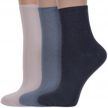 Комплект из 3 пар женских носков без резинки RuSocks (Орудьевский трикотаж) микс 15