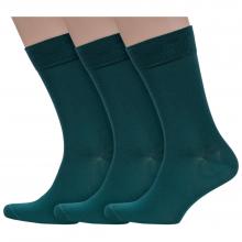 Комплект из 3 пар мужских носков Sergio Di Calze (PINGONS) из мерсеризованного хлопка ЗЕЛЕНЫЕ