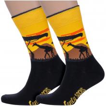Комплект из 2 пар мужских носков PARA socks FS10, ЧЕРНЫЕ