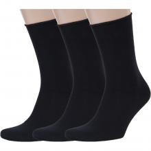 Комплект из 3 пар мужских носков без резинки  Красная ветка  ЧЕРНЫЕ
