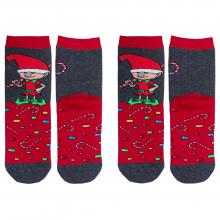 Комплект из 2 пар детских махровых носков Красная ветка С-627, КРАСНЫЕ