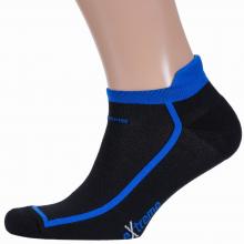 Мужские спортивные носки с махровыми пяткой и мыском ХОХ ЧЕРНО-СИНИЕ