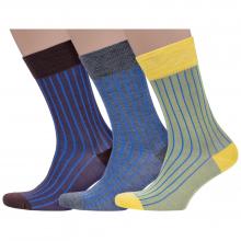 Комплект из 3 пар мужских носков Sergio Di Calze (PINGONS) из мерсеризованного хлопка микс 4