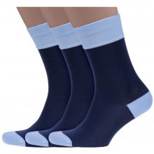 Комплект из 3 пар мужских носков LORENZLine ТЕМНО-СИНИЕ