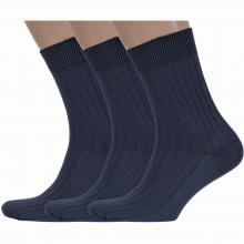 Комплект из 3 пар мужских носков Брестские (БЧК) из 100% хлопка рис. 055, ТЕМНО-СЕРЫЕ
