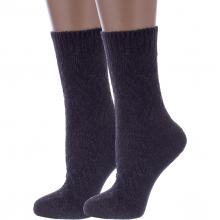 Комплект из 2 пар женских полушерстяных носков RuSocks (Орудьевский трикотаж) ТЕМНО-СЕРЫЕ