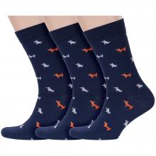 Комплект из 3 пар мужских носков Красная ветка С-1315, ТЕМНО-СИНИЕ