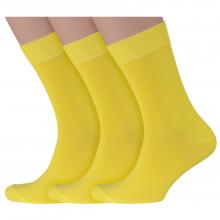Комплект из 3 пар мужских носков  Нева-Сокс  без фабричных этикеток ЖЕЛТЫЕ