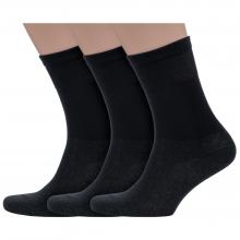 Комплект из 3 пар мужских медицинских носков с серебром Dr. Feet (PINGONS) ЧЕРНЫЕ