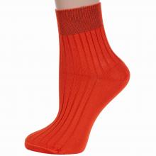 Женские носки из 100% хлопка RuSocks (Орудьевский трикотаж) ТЕРРАКОТОВЫЕ