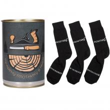 Мужские носки  Трио   в банке  Лучшему плотнику в мире  / черные