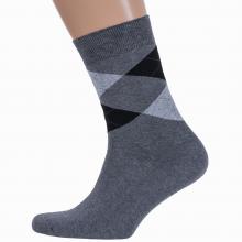 Мужские махровые носки RuSocks (Орудьевский трикотаж) ТЕМНО-СЕРЫЕ