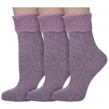 Комплект из 3 пар женских носков  Пуховые  Hobby Line СИРЕНЕВЫЕ