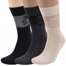 Комплект из 3 пар мужских носков ХОХ из вискозы микс 1