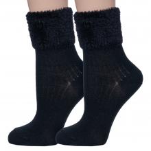 Комплект из 2 пар женских полушерстяных носков Mark Formelle рис. 899, ЧЕРНЫЕ