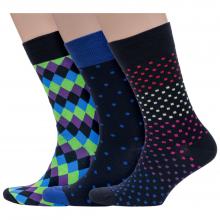 Комплект из 3 пар мужских носков Grinston socks (PINGONS) микс 4