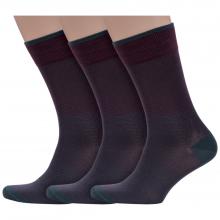 Комплект из 3 пар мужских носков Sergio Di Calze (PINGONS) из мерсеризованного хлопка БОРДОВЫЕ