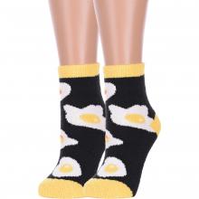 Комплект из 2 пар женских махровых носков Hobby Line ЧЕРНЫЕ