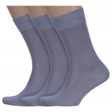 Комплект из 3 пар мужских носков ХОХ из мерсеризованного хлопка СЕРЫЕ
