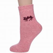Детские махровые носки Hobby Line РОЗОВЫЕ  Верблюд 
