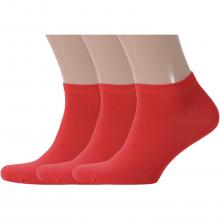 Комплект из 3 пар мужских коротких носков RuSocks (Орудьевский трикотаж) КРАСНЫЕ