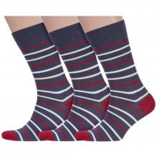 Комплект из 3 пар мужских носков ХОХ X-1419, ТЕМНО-СЕРЫЕ