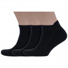Комплект из 3 пар мужских носков с махровым следом LORENZLine ЧЕРНЫЕ