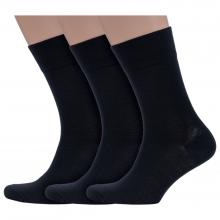 Комплект из 3 пар мужских носков Sergio Di Calze (PINGONS) из шерсти и шелка ЧЕРНЫЕ
