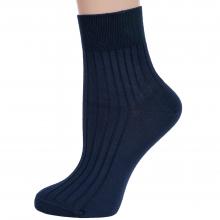 Женские носки из 100% хлопка RuSocks (Орудьевский трикотаж) ТЕМНО-СИНИЕ