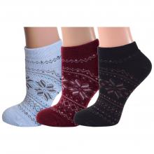 Комплект из 3 пар женских полушерстяных носков Grinston socks (PINGONS) микс 3