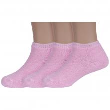 Комплект из 3 пар детских махровых носков ХОХ РОЗОВЫЕ