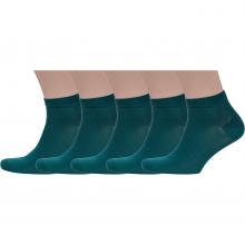 Комплект из 5 пар мужских носков Sergio di Calze (PINGONS) из мерсеризованного хлопка ЗЕЛЕНЫЕ