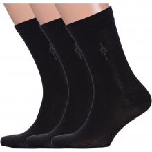 Комплект из 3 пар мужских носков LORENZLine ЧЕРНЫЕ