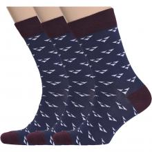 Комплект из 3 пар мужских носков Comfort (Palama) МДЛ-15, СИНИЕ