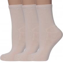 Комплект из 3 пар женских носков с махровым следом ХОХ БЕЖЕВЫЕ