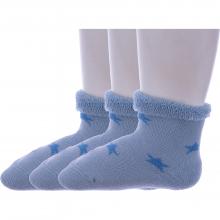 Комплект из 3 пар детских махровых носков RuSocks (Орудьевский трикотаж) СВЕТЛО-ГОЛУБЫЕ