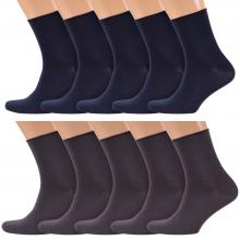 Комплект из 10 пар мужских носков без резинки RuSocks (Орудьевский трикотаж) микс 3