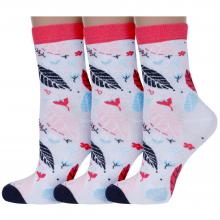 Комплект из 3 пар детских носков Красная ветка С-2135, БЕЛЫЕ