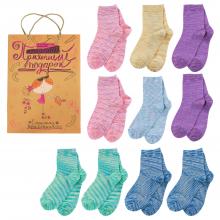 Набор для девочек из 10 пар носков LORENZline микс