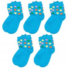Комплект из 5 пар детских носков ХОХ БИРЮЗОВЫЕ