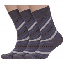 Комплект из 3 пар мужских носков VIRTUOSO ВиМ-150Э, ГРАФИТОВЫЕ