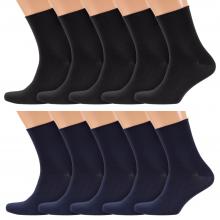 Комплект из 10 пар мужских носков без резинки RuSocks (Орудьевский трикотаж) микс 1