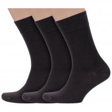 Комплект из 3 пар мужских носков Носкофф (АЛСУ) ТЕМНО-КОРИЧНЕВЫЕ