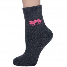 Детские махровые носки Hobby Line ТЕМНО-СЕРЫЕ  Верблюд 