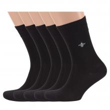 Комплект из 5 пар мужских носков LORENZLine ЧЕРНЫЕ