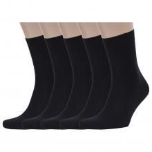 Комплект из 5 пар мужских носков с анатомической резинкой RuSocks (Орудьевский трикотаж) ЧЕРНЫЕ