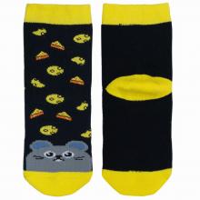 Детские махровые носки  Красная ветка  ЧЕРНЫЕ с желтым