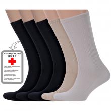 Комплект из 5 пар мужских медицинских носков LORENZLine из 100% хлопка микс 2