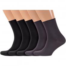Комплект из 5 пар мужских носков без резинки RuSocks (Орудьевский трикотаж) микс 4